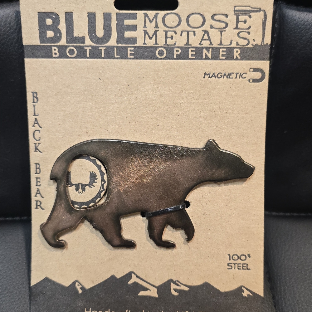 Blue Moose Metals Black Bear Bottle Opener